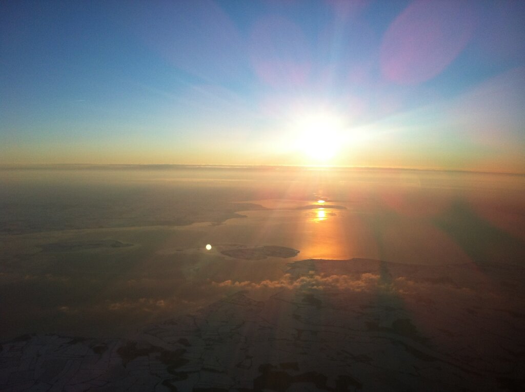 07.02.2012 Frankfurt - Billund | Sonnenaufgang über Dänemark