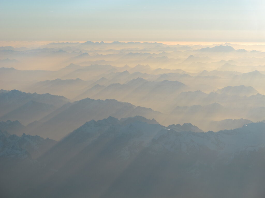 23.10.2012 Toulouse - München | Alpen bei Sonnenaufgang