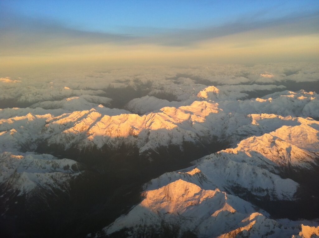 08.11.2012 München - Marseille | Sonnenaufgang über den Alpen