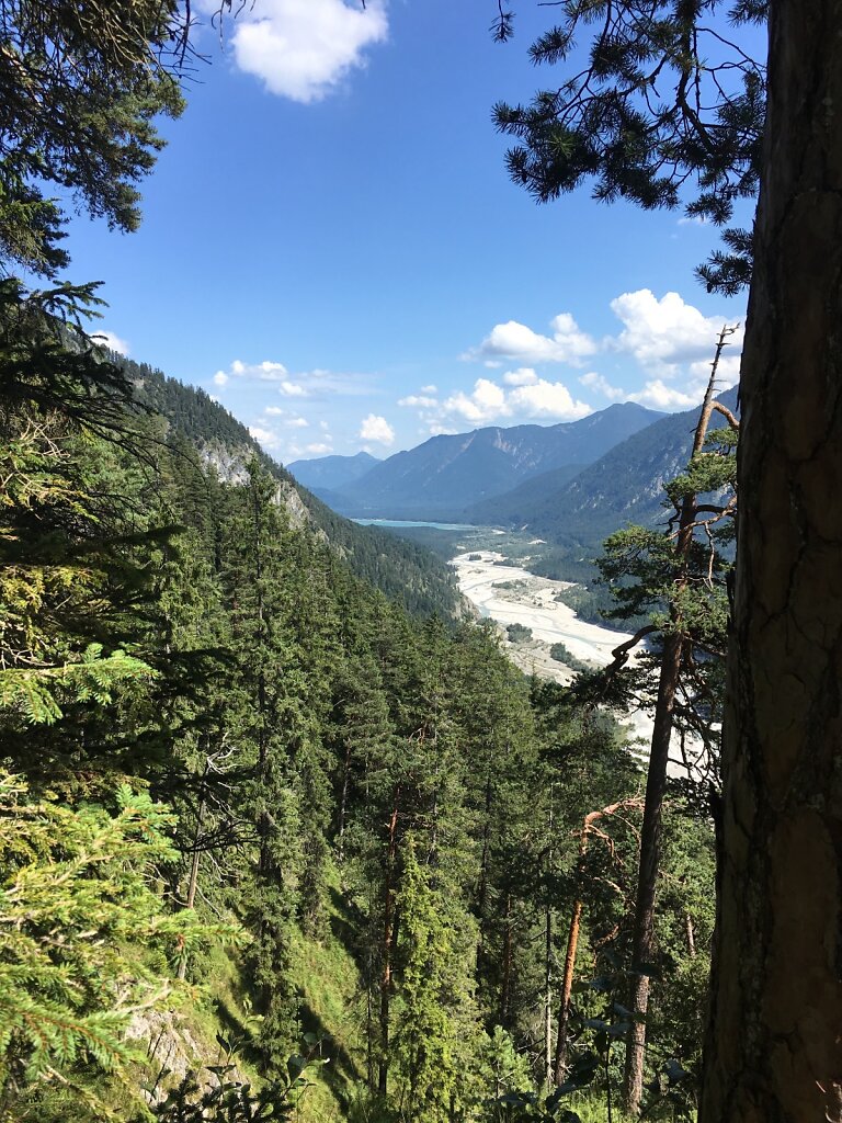 24.08.2017 Blick auf den Sylvensteinspeicher